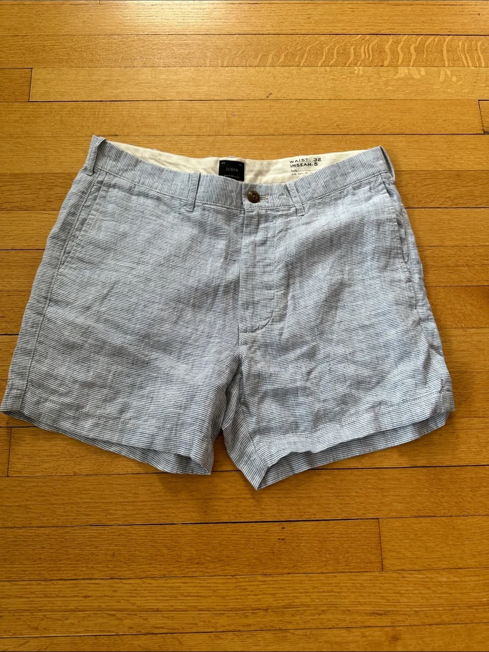 JCrew blue / white stipe linen  strip